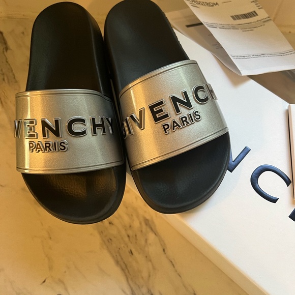 Two Pairs Givenchy Rubber Slides US Size 5 - Picture 5 of 14